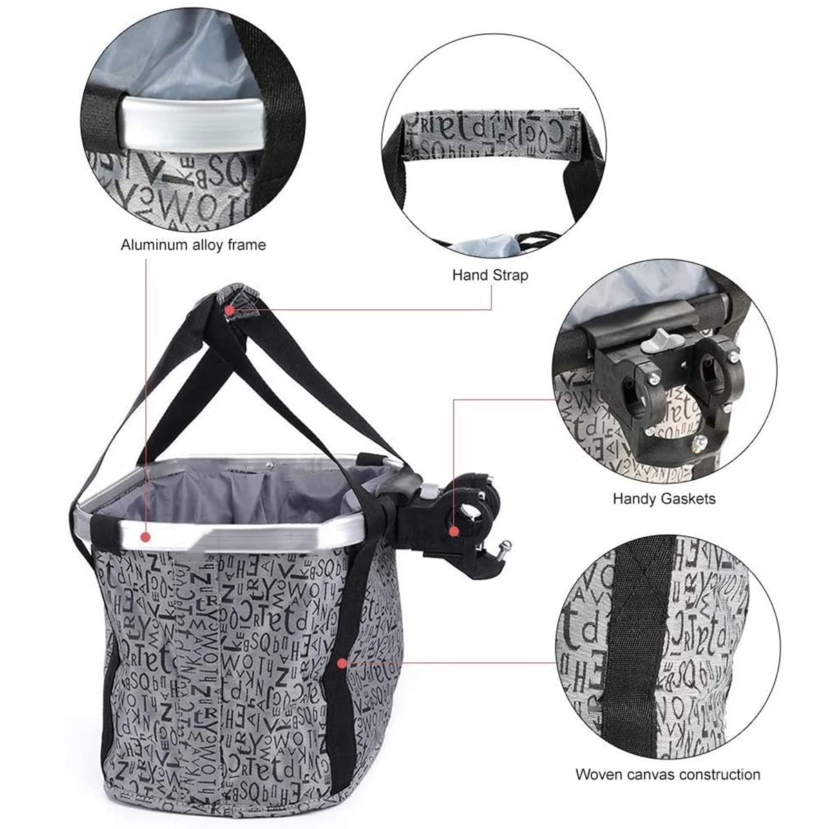 Cestino Bicicletta Anteriore Goldmiky - Rimovibile E Impermeabile Per Cani E Shopping