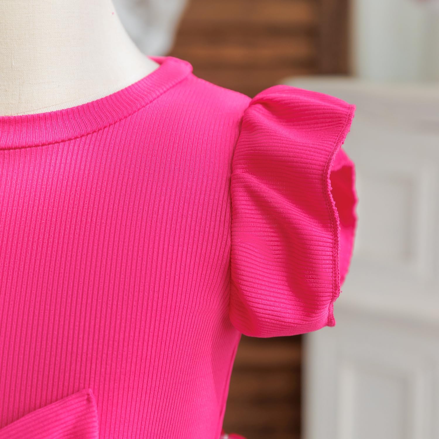 NNJXD Princess Girl Casual Bowknot Dress Ruffles Toddler Girls Kids Clothes - Image 4