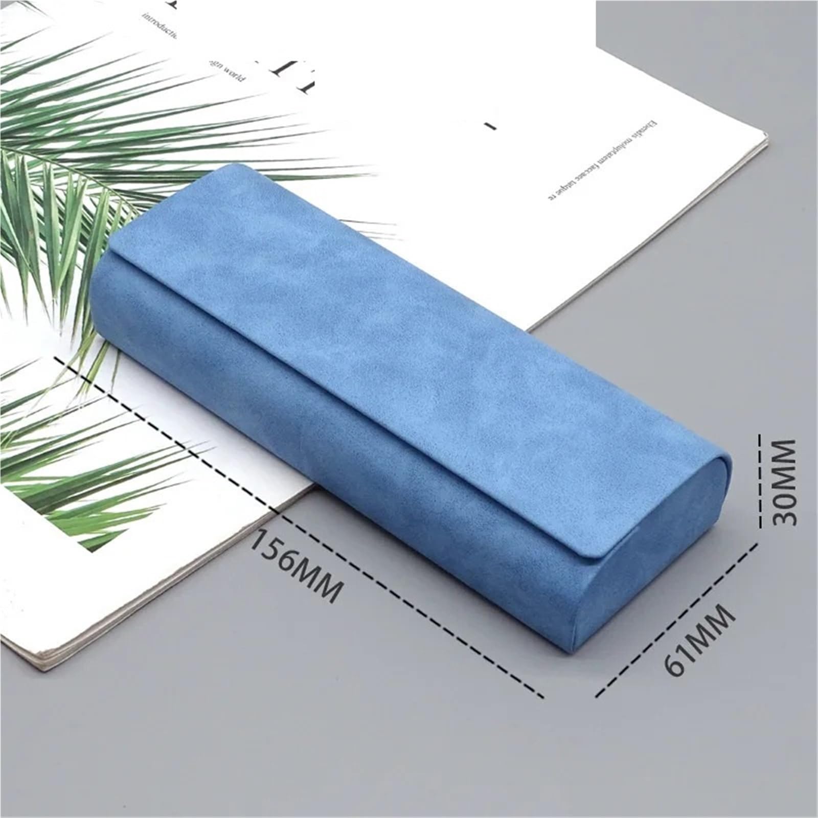 étui à lunettes, Étui à lunettes unisexe en cuir PU, portable, pliable/anti-écrasement