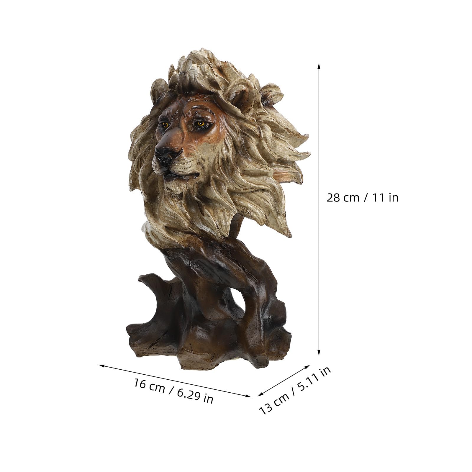BETOOKY Löwenkopffigur mit Abstraktem Design aus Kunstharz als Kreative und Realistische Dekoration Elegante Tischdeko für Büro und Wohnzimmer für Geschenk und Sammler