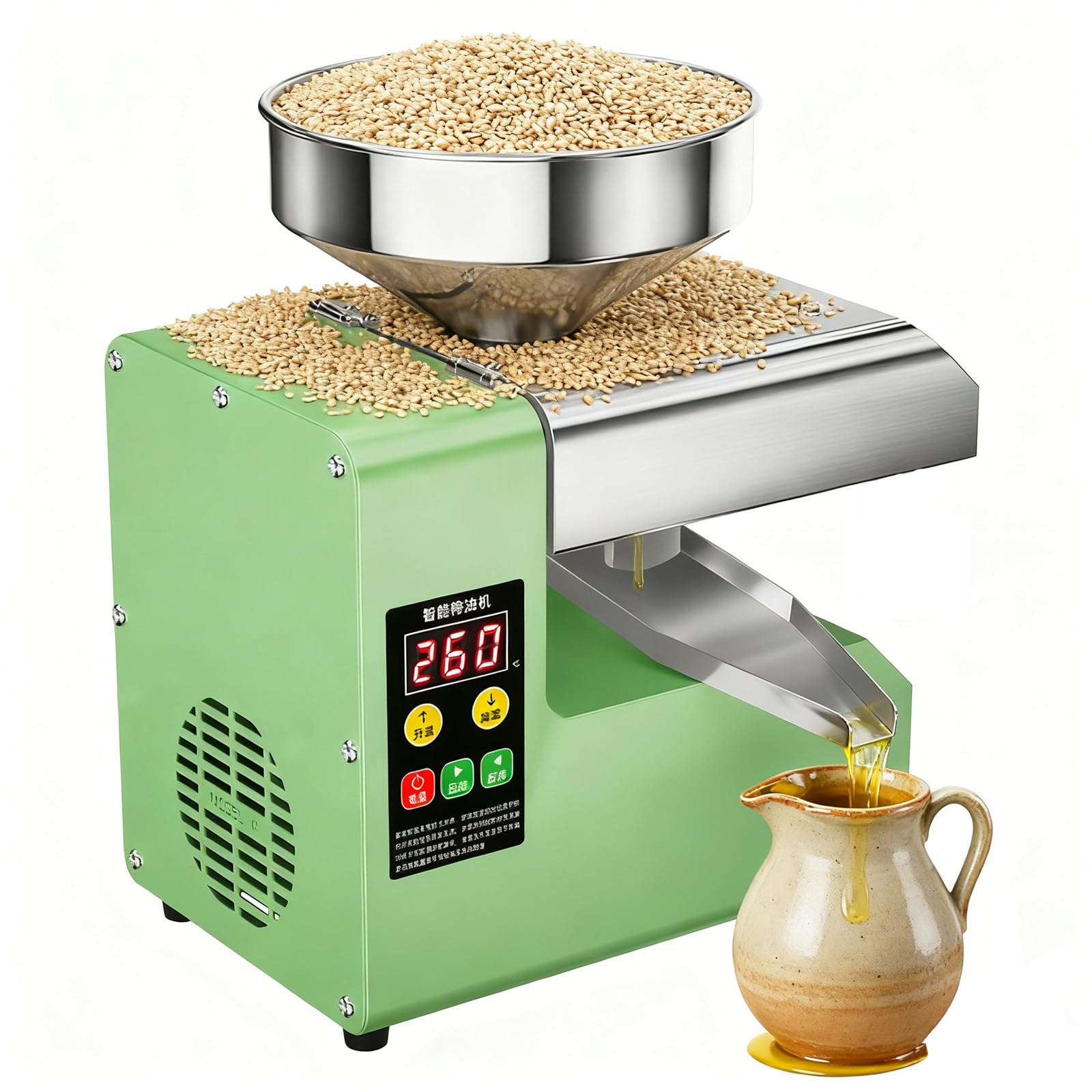 eQianyuan Automatic Oil Press Machine Cold Hot Press 220V
