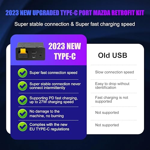 Miniatura 5 de Tipo C Mazda Wireless Apple CarPlay Kit de reequipamiento, TK78669U0C OEM USB HUB para Mazda 236CX3CX5CX8CX9MX5Miata 2014-2019 con sistema MZD