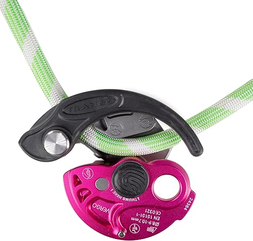 Miniatura 8 de TRANGO Vergo Rock Climbing Belay Dispositivo & React Screw Lock - Carabina de bloqueo