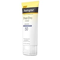 Vista 2 de Neutrogena Loción de protección solar Sheer Zinc Oxide Dry-Touch con SPF 50 de amplio espectro, resistente al agua, hipoalergénico y no graso