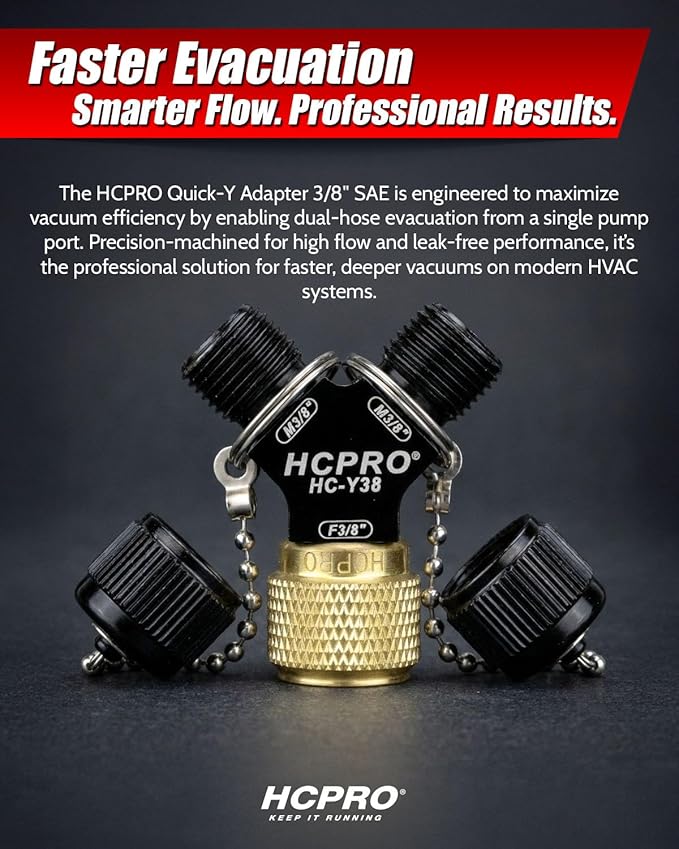 Adaptador HCPRO HCY38 Quick-Y para Flujo de Vacío 3/8" miniatura 2