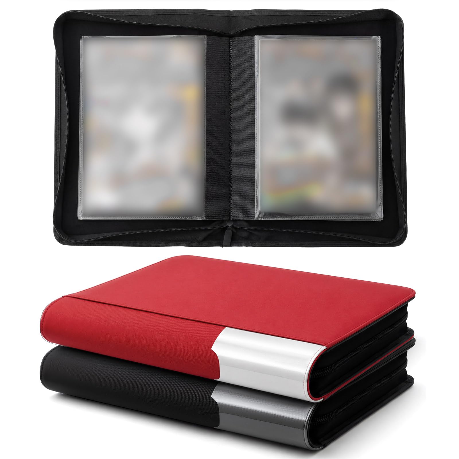 Zhehao Paquete de 2 carpetas de cómics, álbum de almacenamiento de piel sintética con 20 fundas de doble cara, capacidad para hasta cómics, organizador protector de exhibición y regalo para