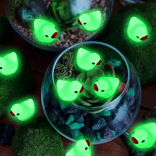 Miniatura 6 de Tarpop 150 piezas de mini patos diminutos figuras luminosas a granel para jardín, microaccesorios en miniatura para casa de muñecas, paisaje,