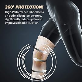 POWERLIX Leg Sleeve - Best Knee Brace for Leg Pain for Men & Women Knee Support for Running, Basketball, Volleyball, Weightlifting, Gym, Workout, Sports Please Check Sizing Chart