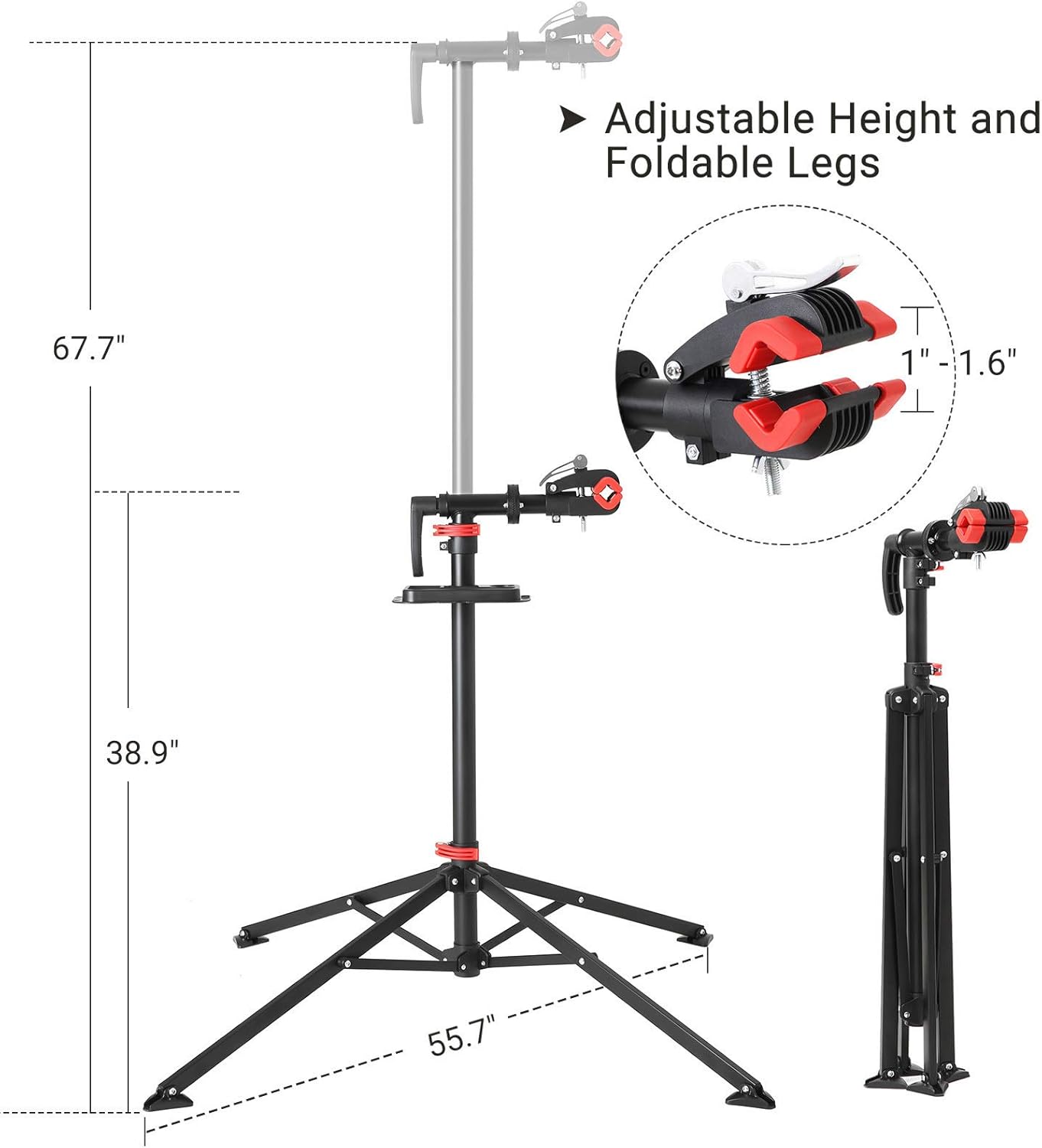 SONGMICS Quick Release Bike Repair Stand with Solid Welded Head USBR05B : Sports & Outdoors