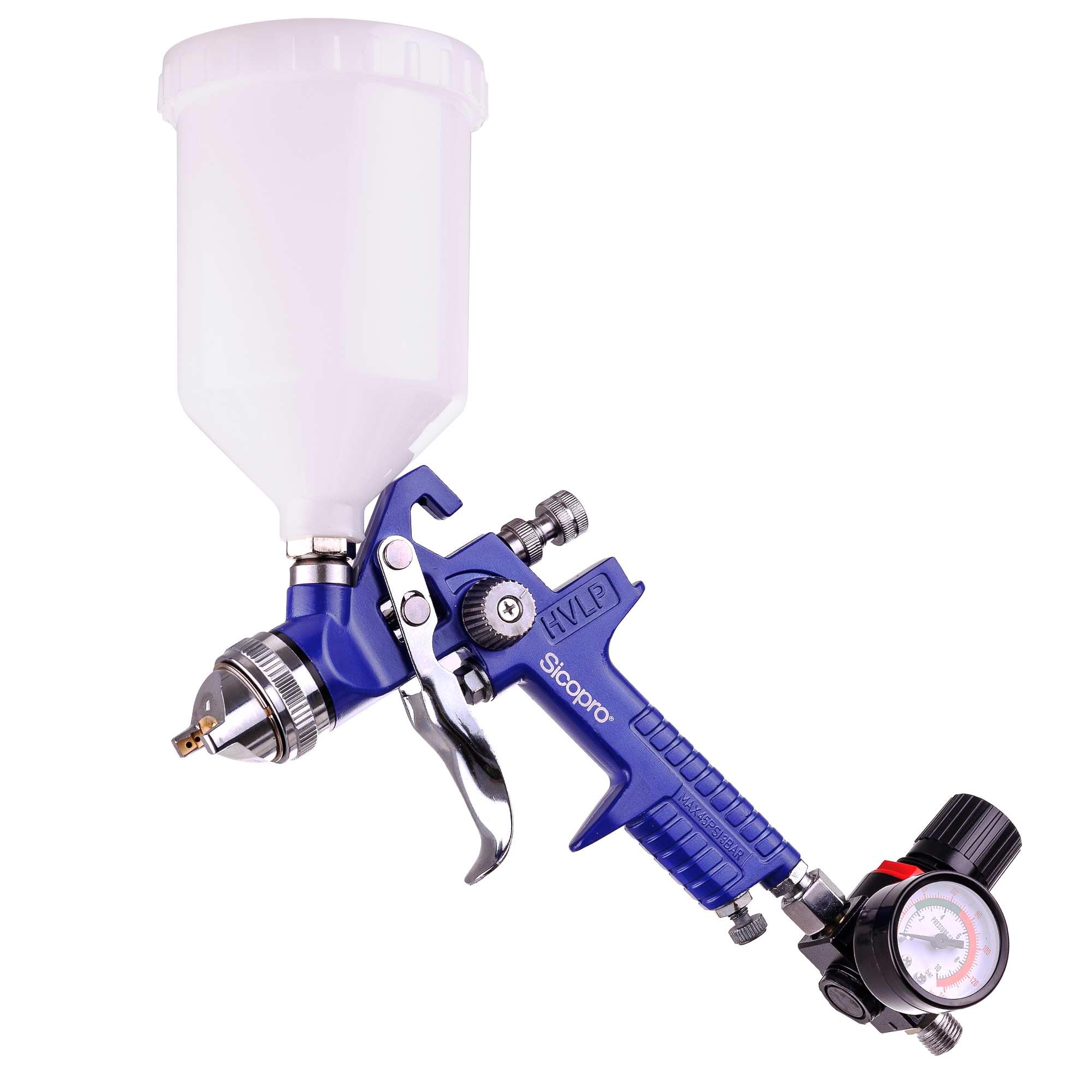 HVLP 0,8 1,4 1,7 mm 2 x H-827 + H-2000P pistola a spruzzo con valigetta in alluminio