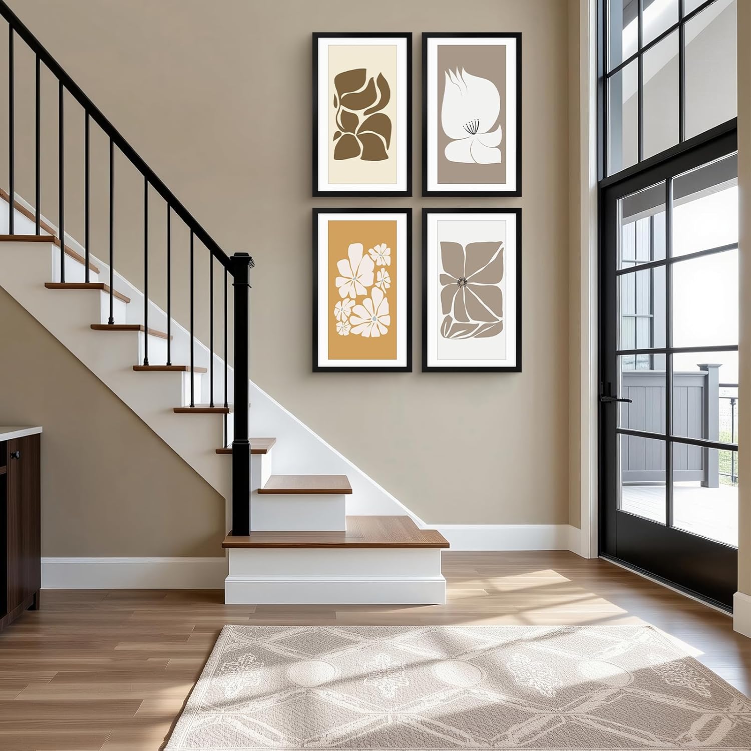 Frametory, 14x24 Frames Display 11x22 Picture with Mat or 14x24 Photo Without Mat, Shatter-Resistant Glass, Pre-Installed Wall Mounting Hardware - Black