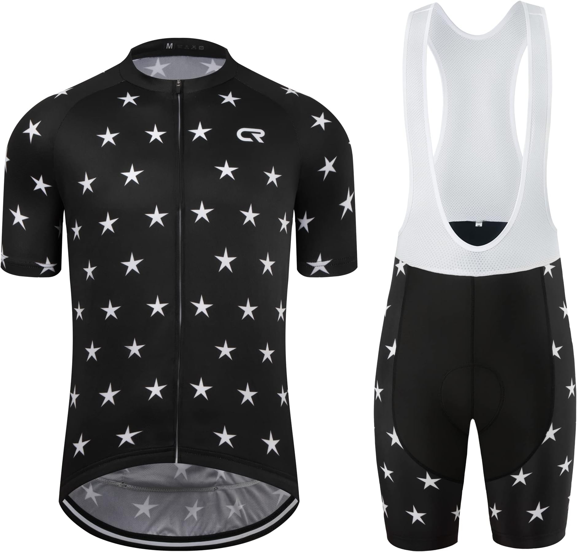 Coconut RopamoMen's Cycling Jersey Set Road Bike Jersye Short Sleeves Cycling Kits + Bib Shorts with 3D Padded