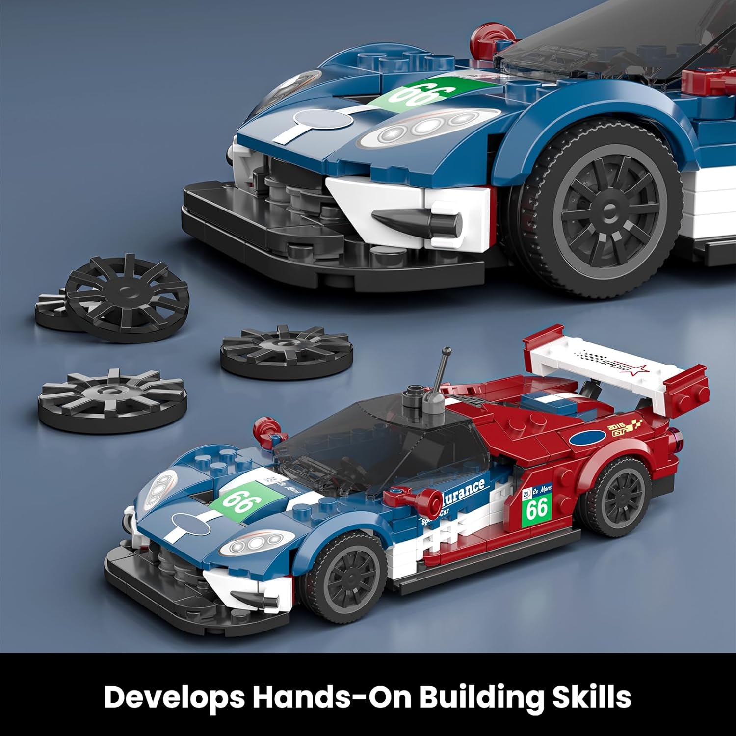 Mould King Vintage Car Building Kits, MOC Racing Car Toys Model, Vehicle Blocks Set Suitable for Boys to Build, House Decoration Gifts for Kids and Adults (320Pcs)