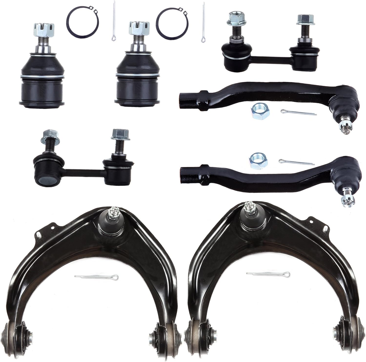 ASAPE K9643 Suspension Kit 8pcs - Control Arm x2, Tie Rod End x2, Stabilizer Bar Link Kit x2, Ball Joint x2, Compatible With for CL 2001-2003