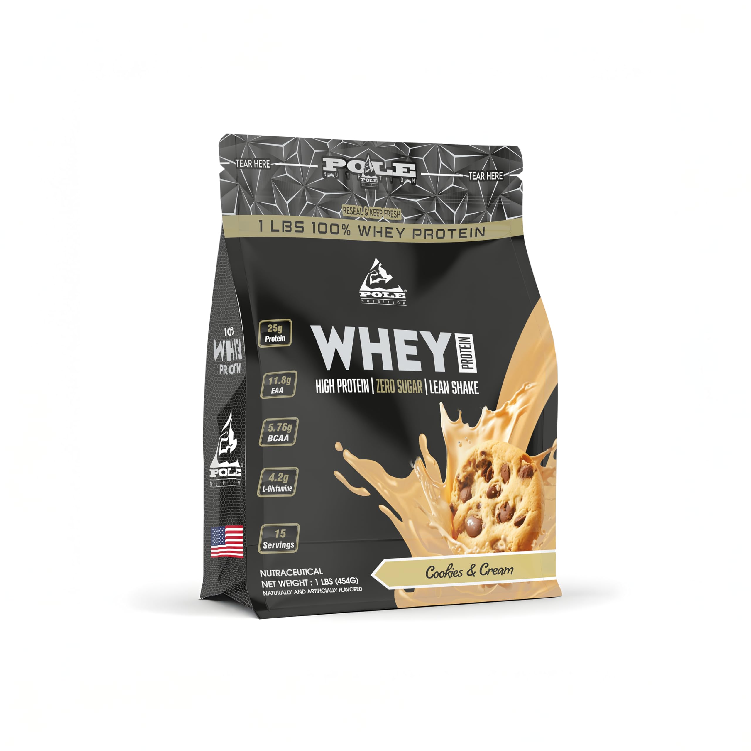 Pole Nutrition Whey Protein | Lean Muscle Shake | High Protein, Zero Sugar | 1 Lbs (454g) | Supports Recovery & Muscle Growth (1 lbs, TIRAMISU CAKE) — Amazon image 11