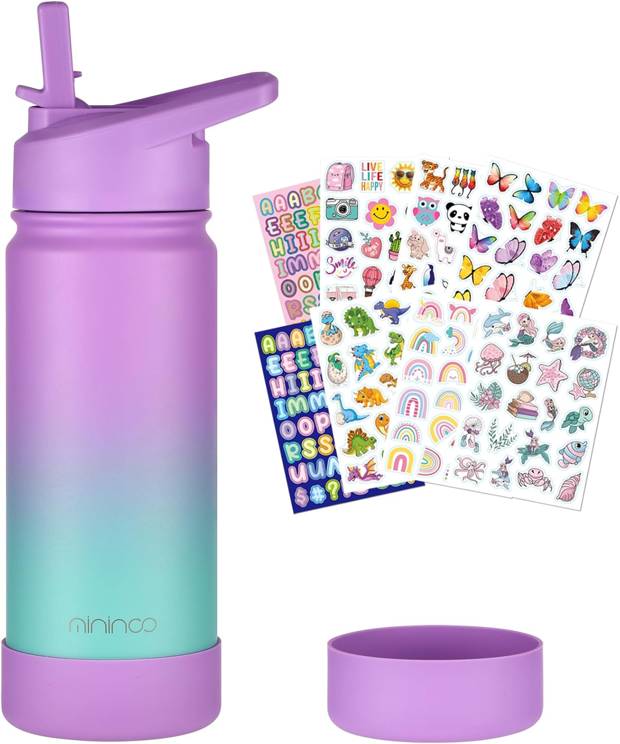 mininoo Insulated Water Bottle for School