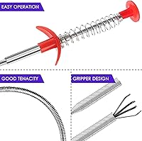Vista 5 de Serpiente de Drenaje, Removedor de Obstrucciones de Drenaje - Herramientas de Limpieza de Canaletas, Limpiador de Drenaje para Inodoro