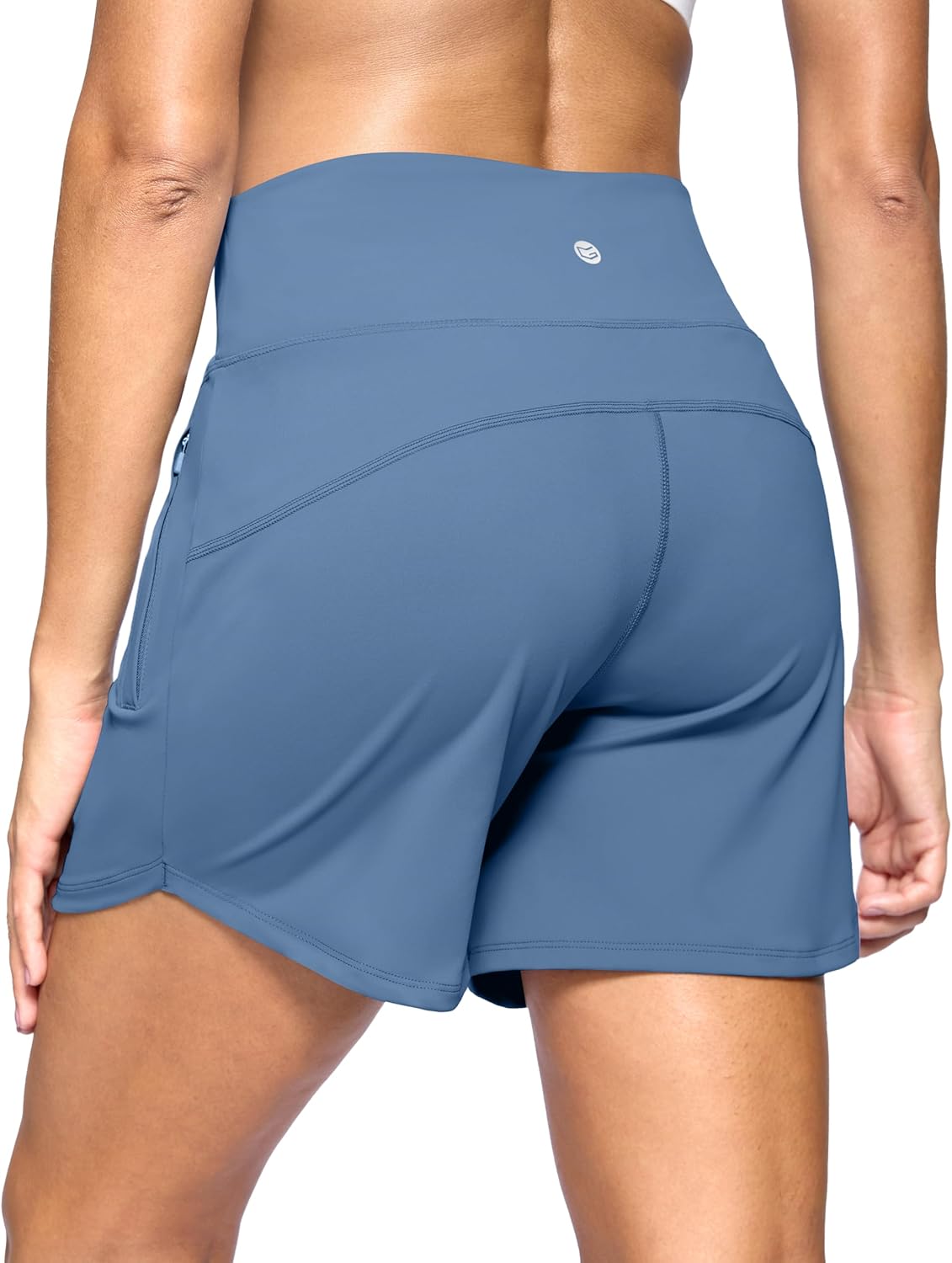 G Gradual Women's Athletic Shorts 5" Running Shorts for Women with 2 Zipper Pockets Quick Dry Lightweight Hiking Shorts