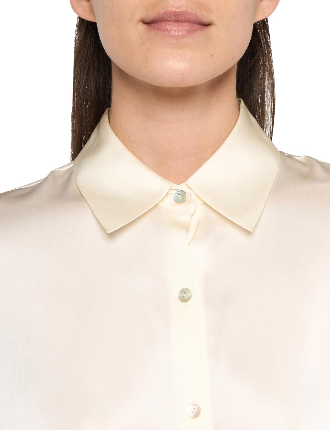 Club Monaco Womens Women's Silk Charmeuse Button Down Shirt - Image 3