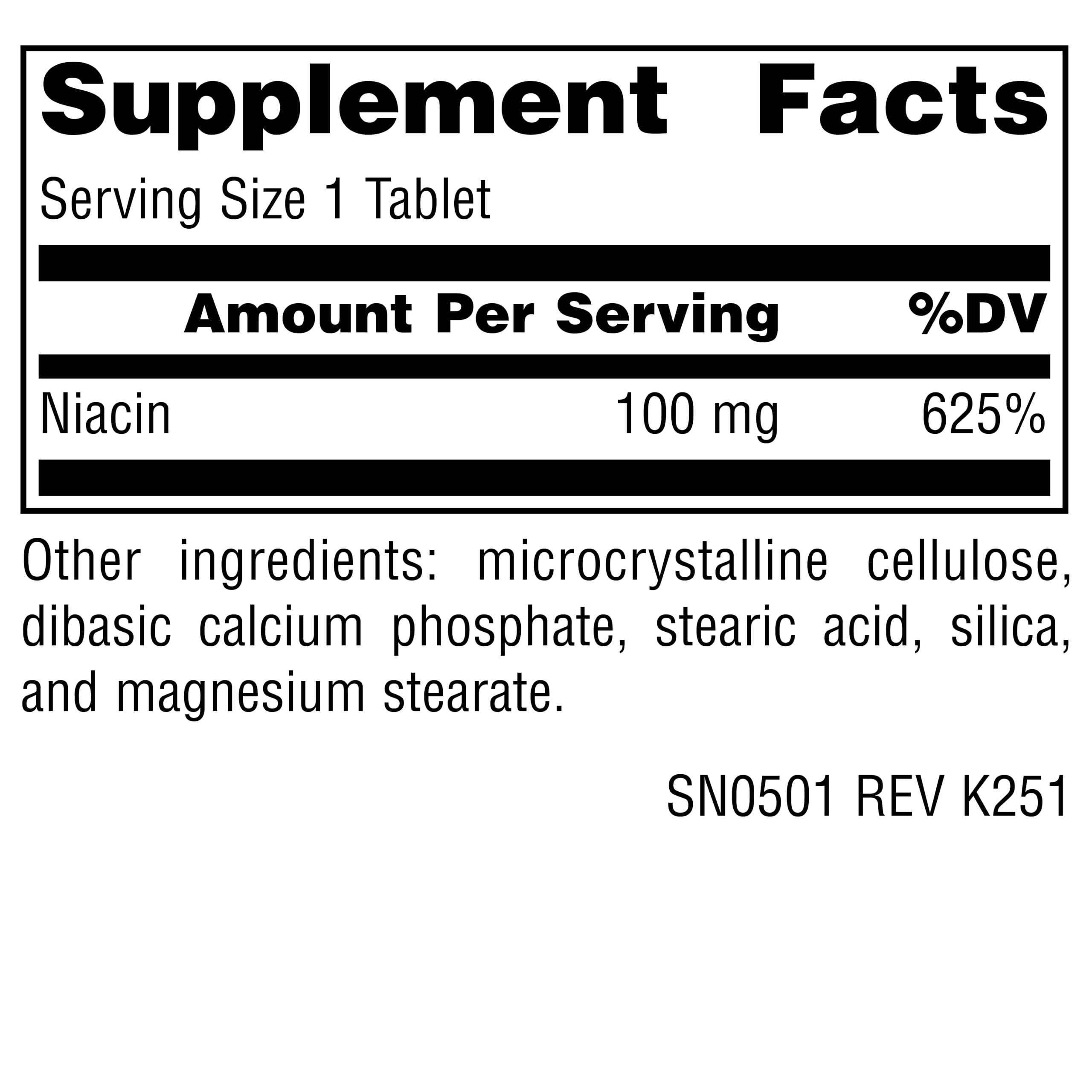 Source Naturals Niacin, Vitamin B-3, Non-GMO - 100 mg - 100 Tablets — Amazon image 2