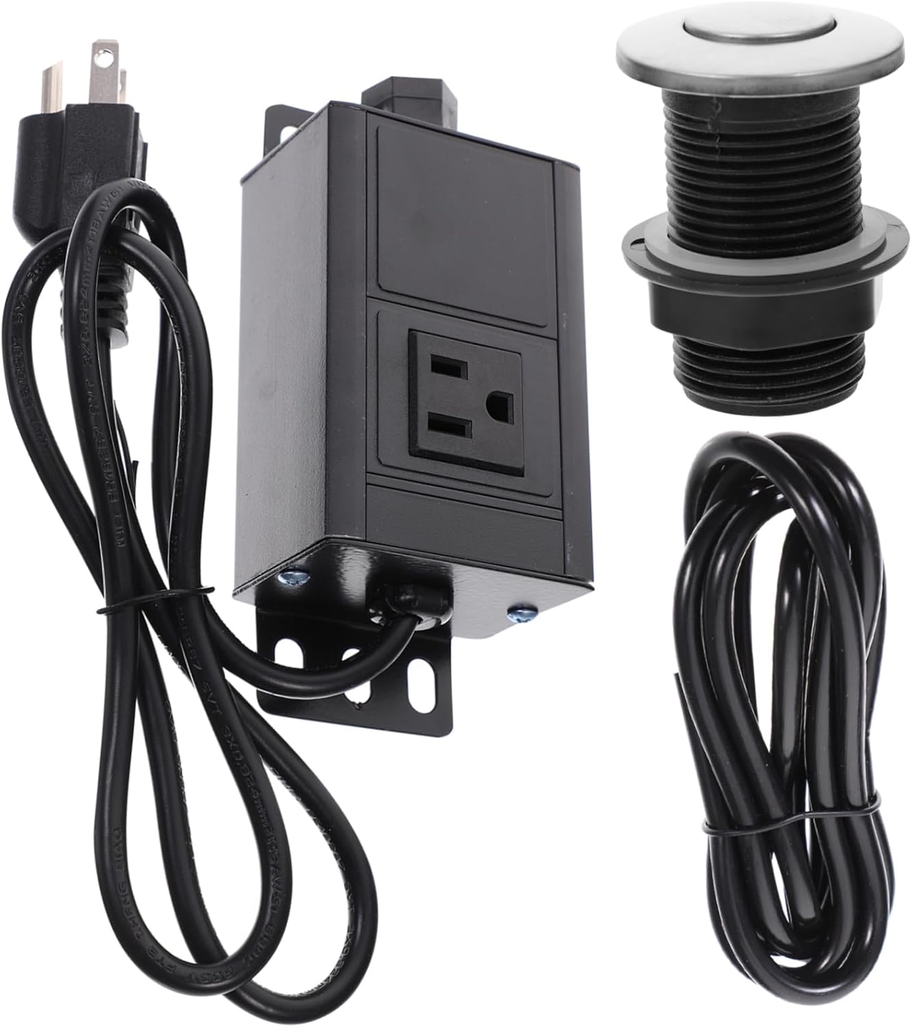 ARTIBETTER Garbage Disposal Air Switch Kit Matte Air Switch for Easy Install No Tools Replacement Part for Disposal Buttons Us Plug
