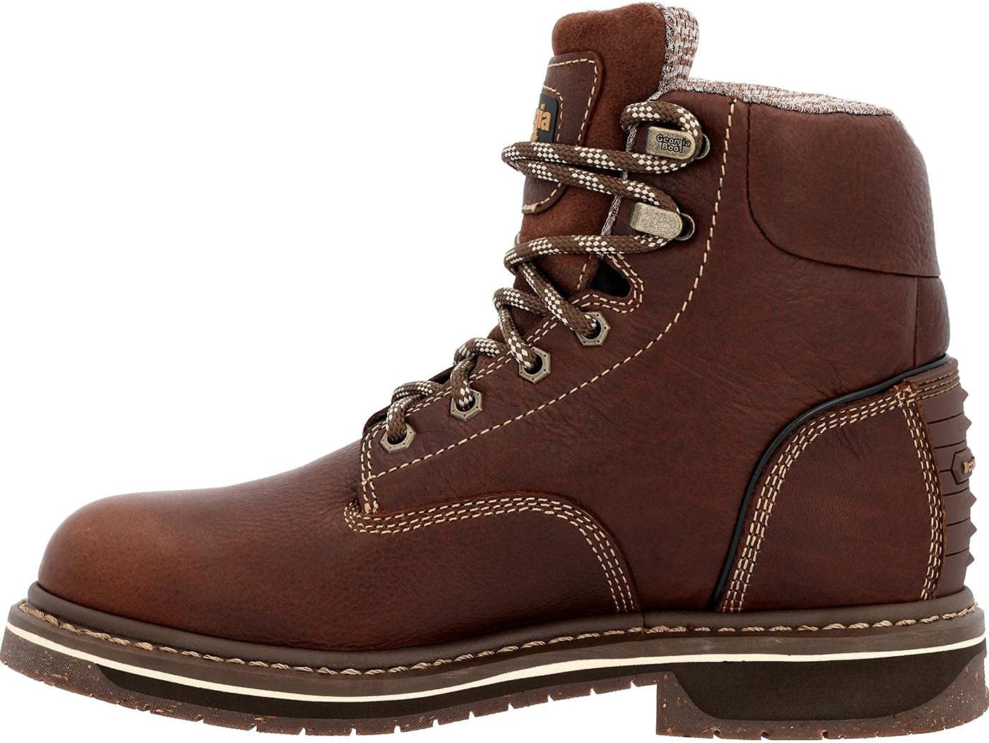 Georgia Boot AMP LT Edge Women's Alloy Toe Waterproof Work Boot, Brown, Size 11(M) - Image 5
