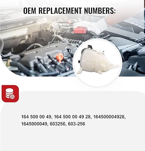 Miniatura 3 de TOPAZ Tanque de botella de depósito de refrigerante, tanque de expansión, tanque de recuperación de refrigerante con sensor de repuesto para