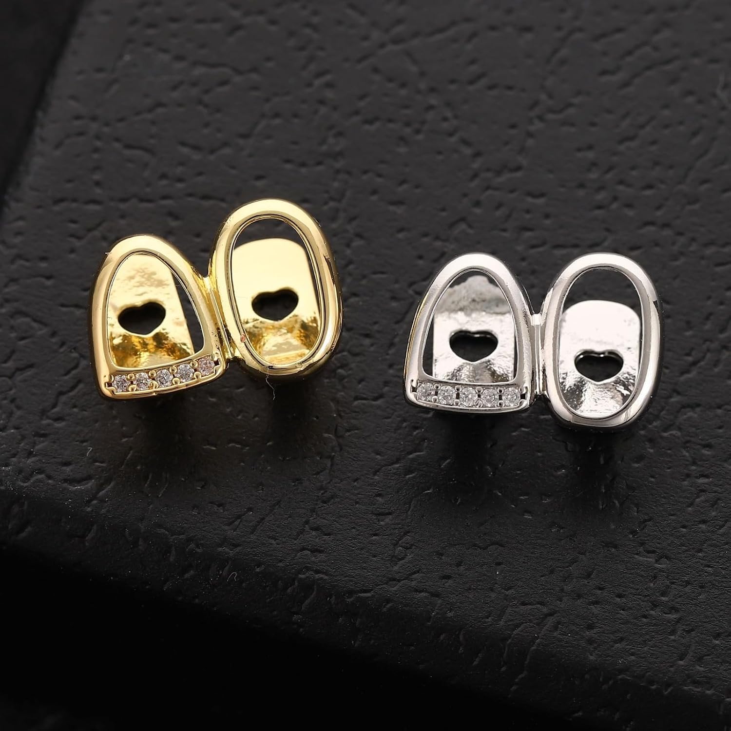 grills for your teeth Rhinestones Punk Gold Plated Silver Grills Hip-Hop Jewelry Gift for Men Women party Daily Wear