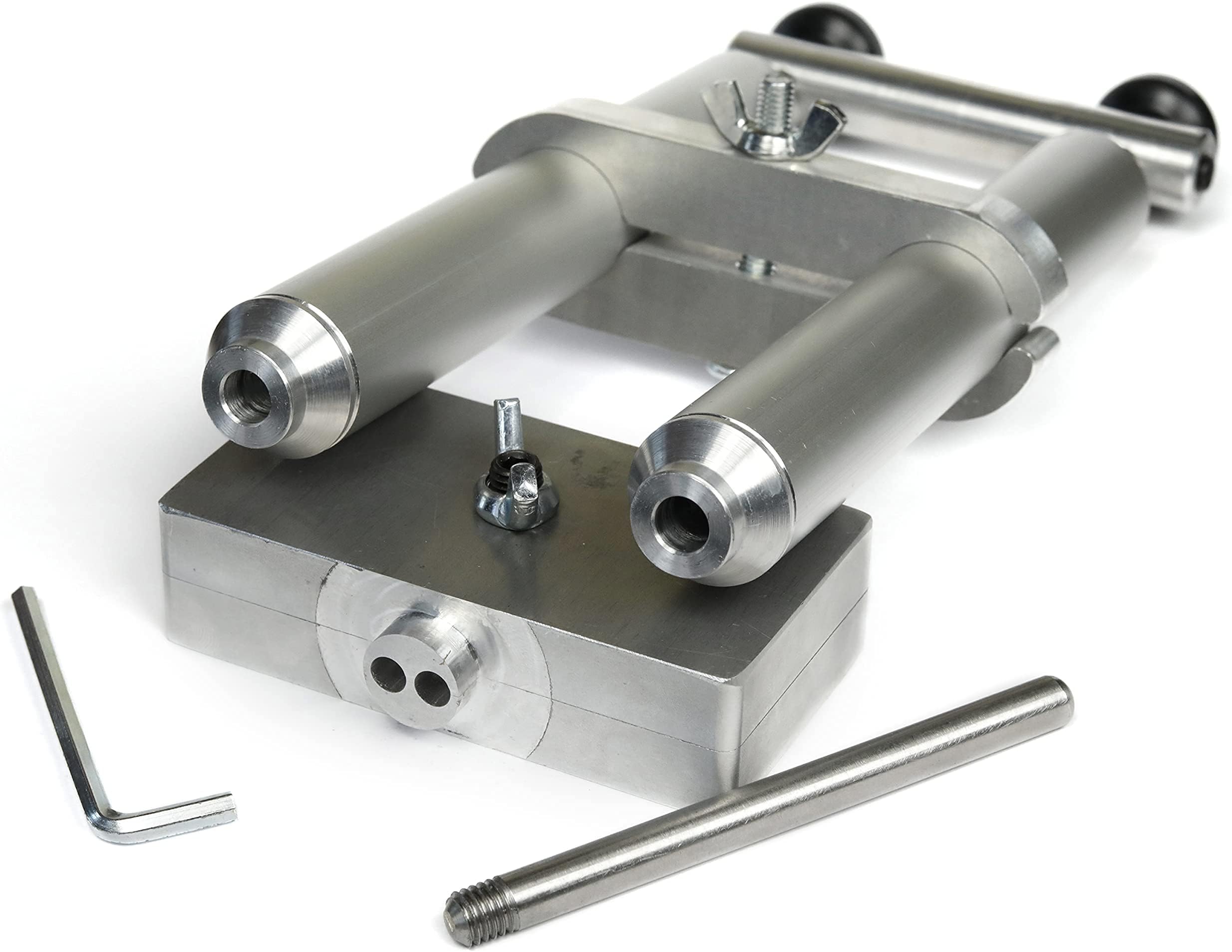 2 x 45 Milliliter Aluminum Twin Dual Injector Mixing Set for Soft Plastic Fishing Bait Form