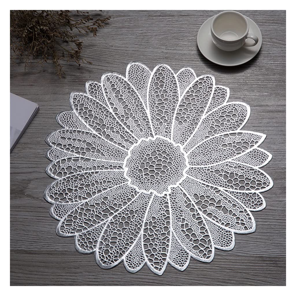 Cuscinetto Isolante Termico Cuscinetto Isolante Termico Floreale Cavo Tappetino Antiscottatura e Tappetino Set di 2 (Color : White) HGCHH