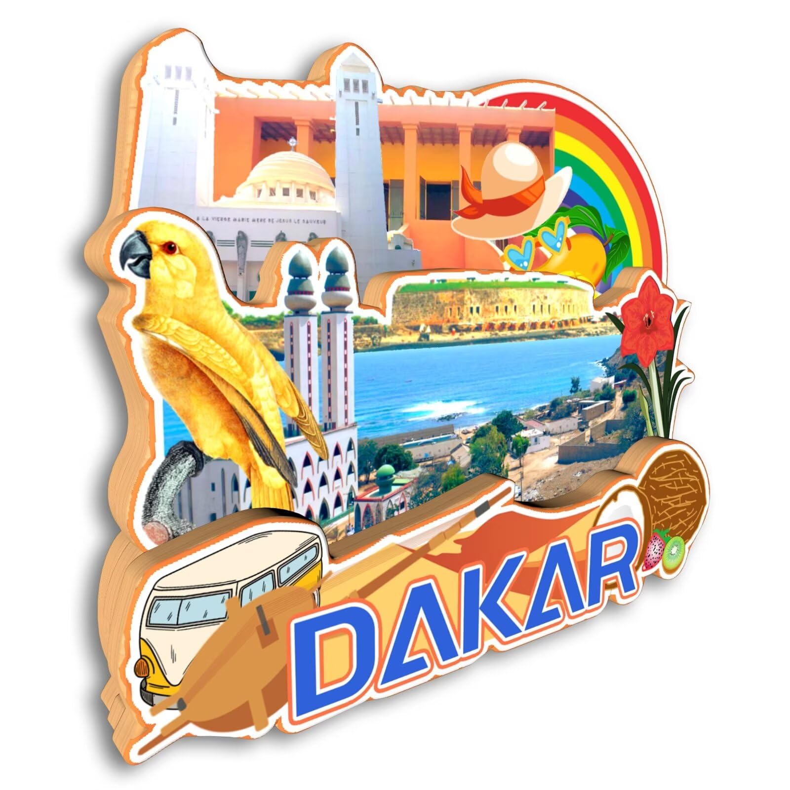 Quwsne Magnete per frigorifero Doha Qatar, souvenir da viaggio in città, regali turistici, 3D, monumenti classici, artigianato fatto a mano, decorazione per la casa -2676