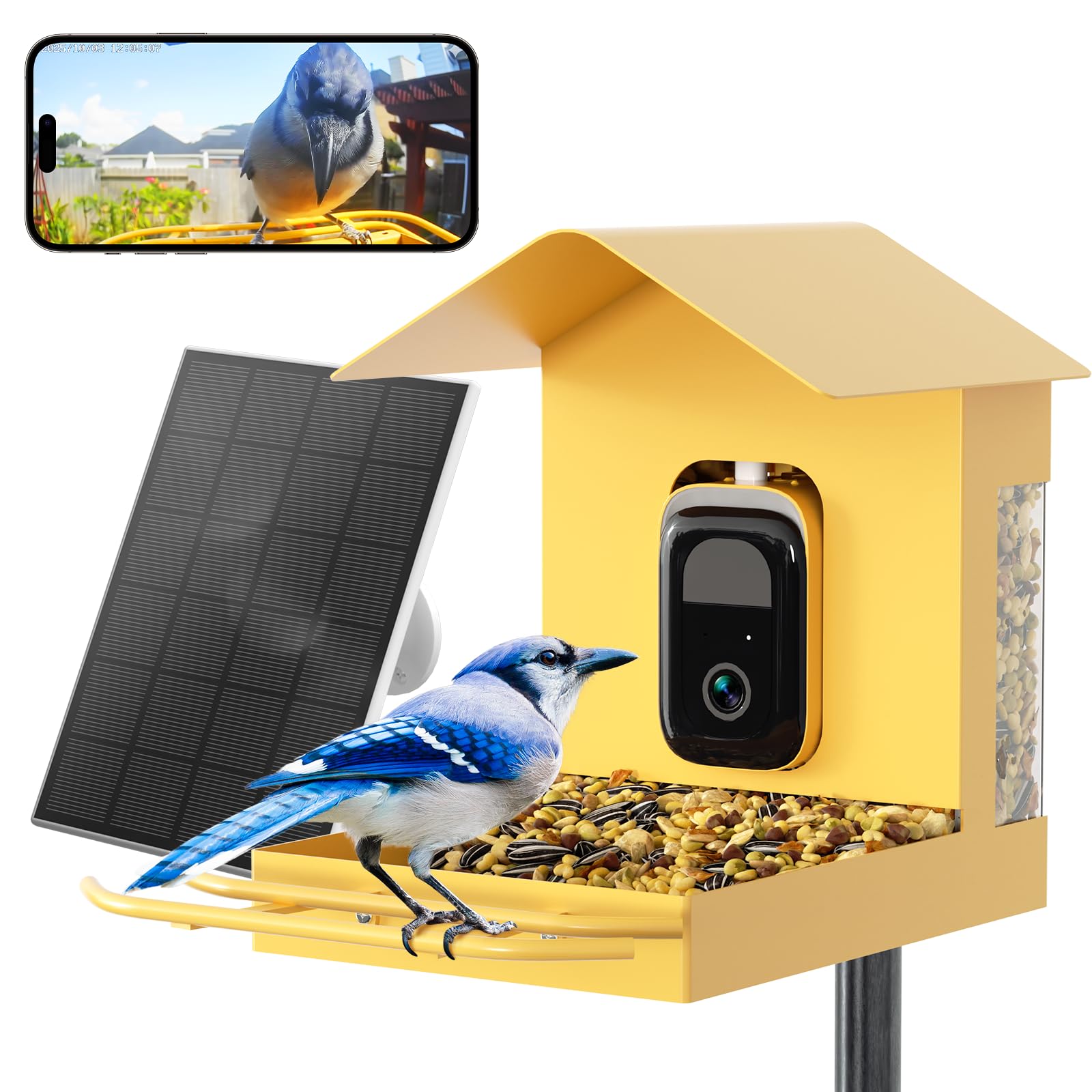 Bilantan Metal Smart Bird Feeder with Camera