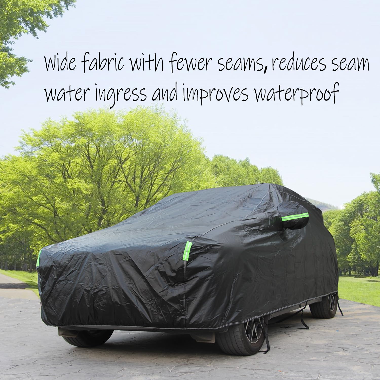 BEXITA Telo Copriauto Felpato Invernale Esterno Impermeabile Copriauto per Auto per Tutte Le Stagioni Antivento Antineve Copriauto Nero Per Wagon; Taglia L: Max490cm