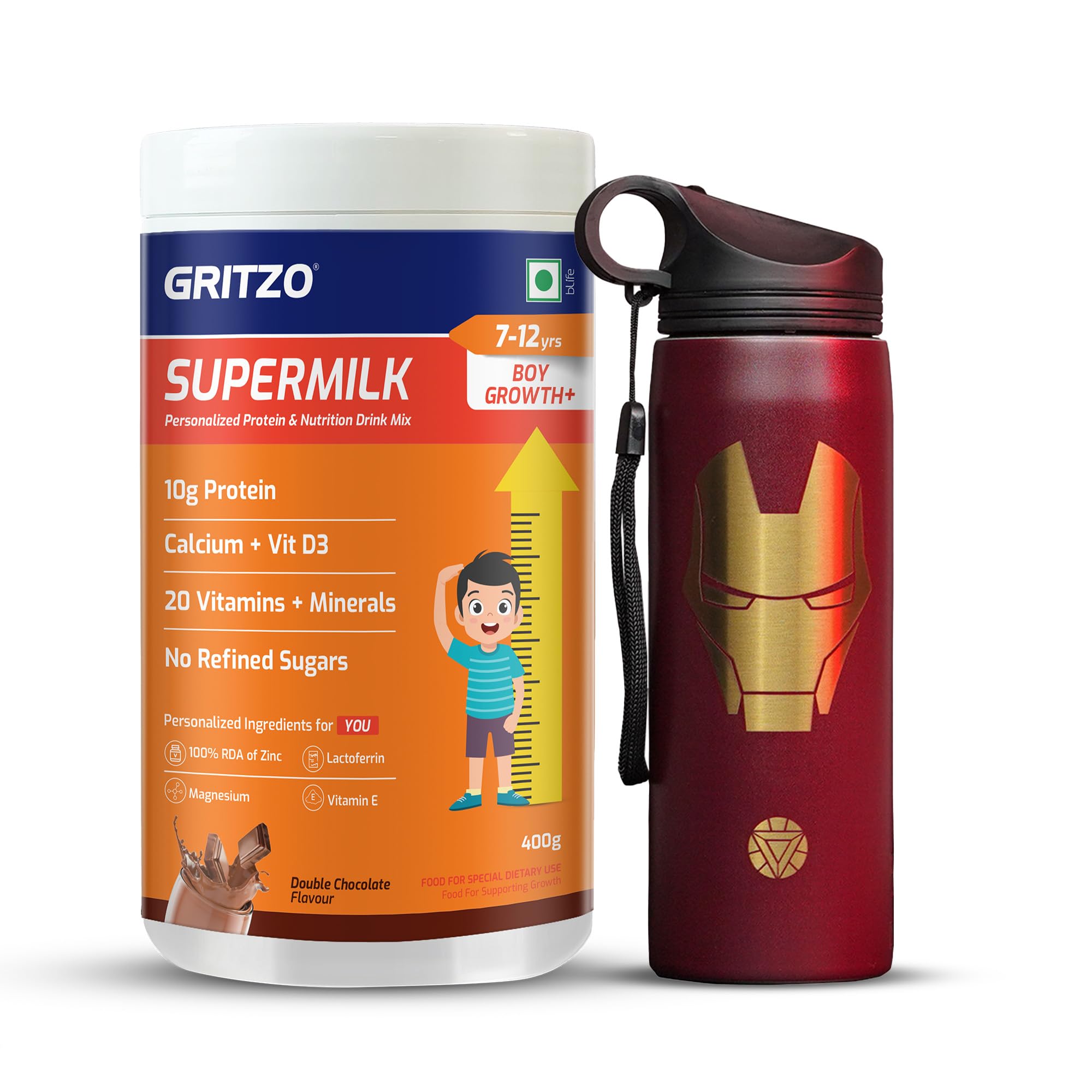 Gritzo SuperMilk Growth (7-12y Boy), Double Chocolate, 400g — Amazon image 23