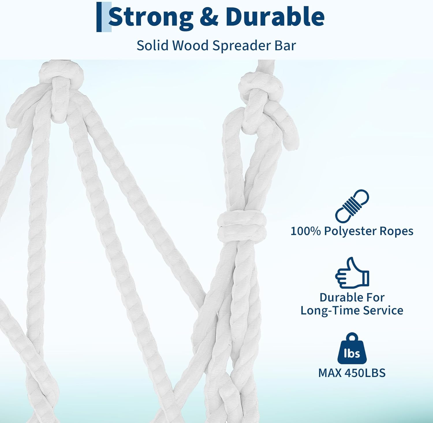 12 FT Double Quilted Fabric Hammock with Spreader Bar & Detachable Pillow, 450 LBS Capacity 2 Person Hammock, Indoor Outdoor for Patio Backyard Poolside Garden