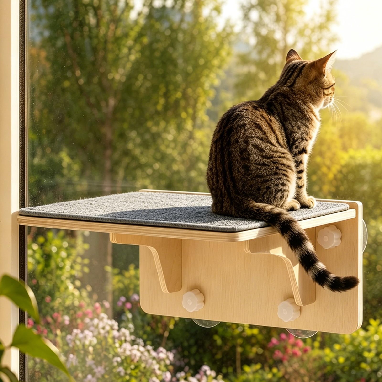 Sous-couche en feutre lavable pour lit de chat suspendu