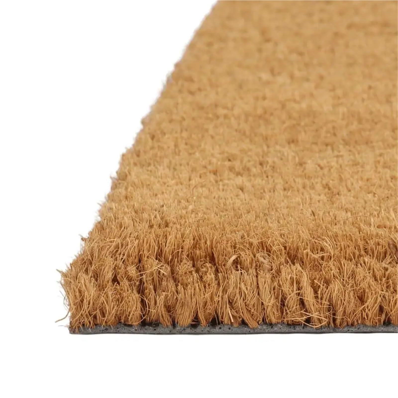 Fußmatte Kokosfaser 50 x 80 cm, halbrunde, getuftete Kokos-Fußmatte – langlebiger und stilvoller Eingangsteppich für Hauseingänge, Flure, Außentüren