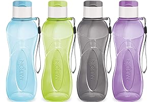 MILTON 4-Pack Reusable Water Bottles for Kids and Adults