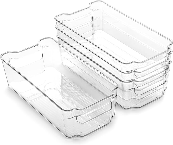 BINO | Stackable Storage Bins, Medium - 4 Pack