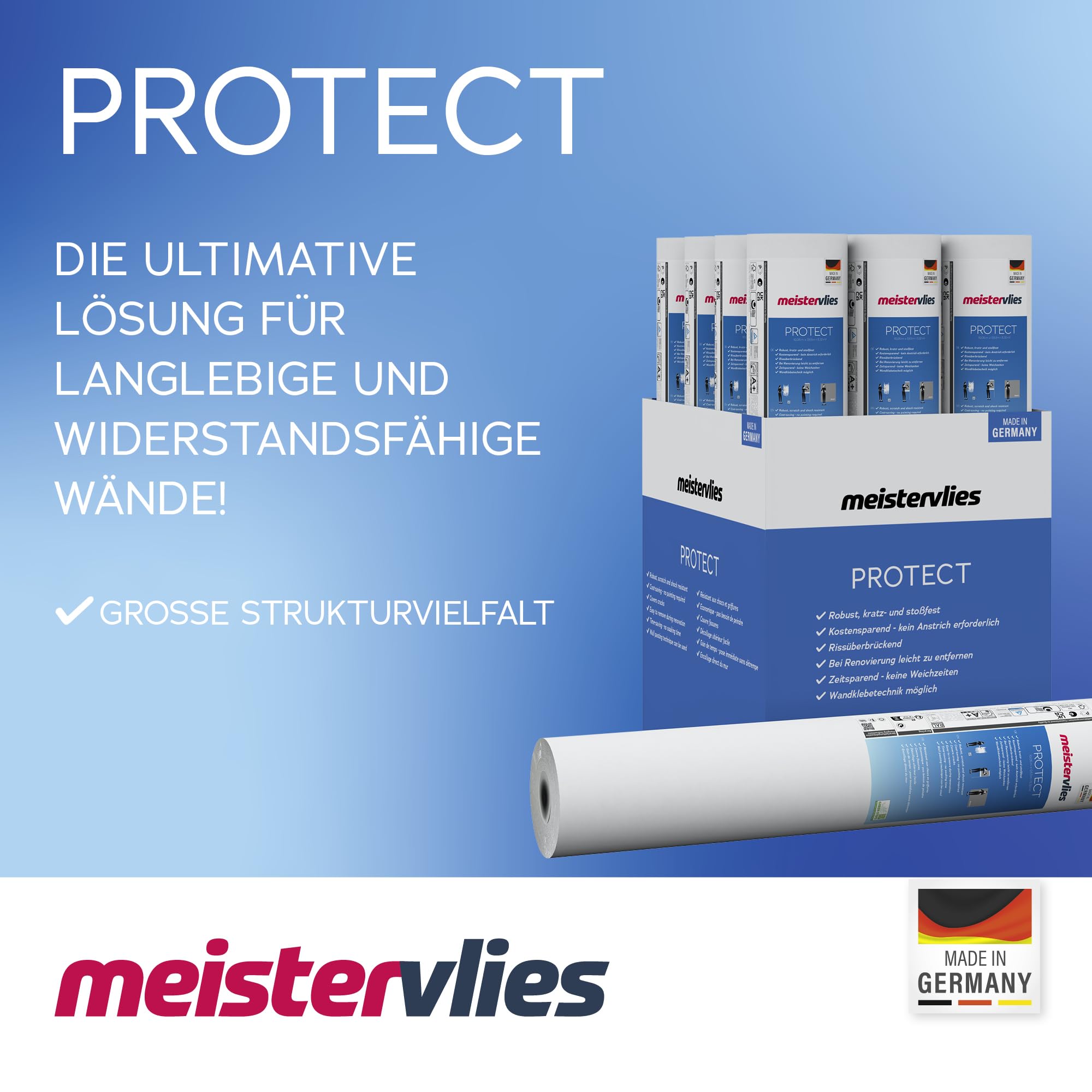 A.S. Création overschilderbaar vliesbehang meestervlies behang 10,05 m x 0,53 m wit Made in Germany 528117 5281-17
