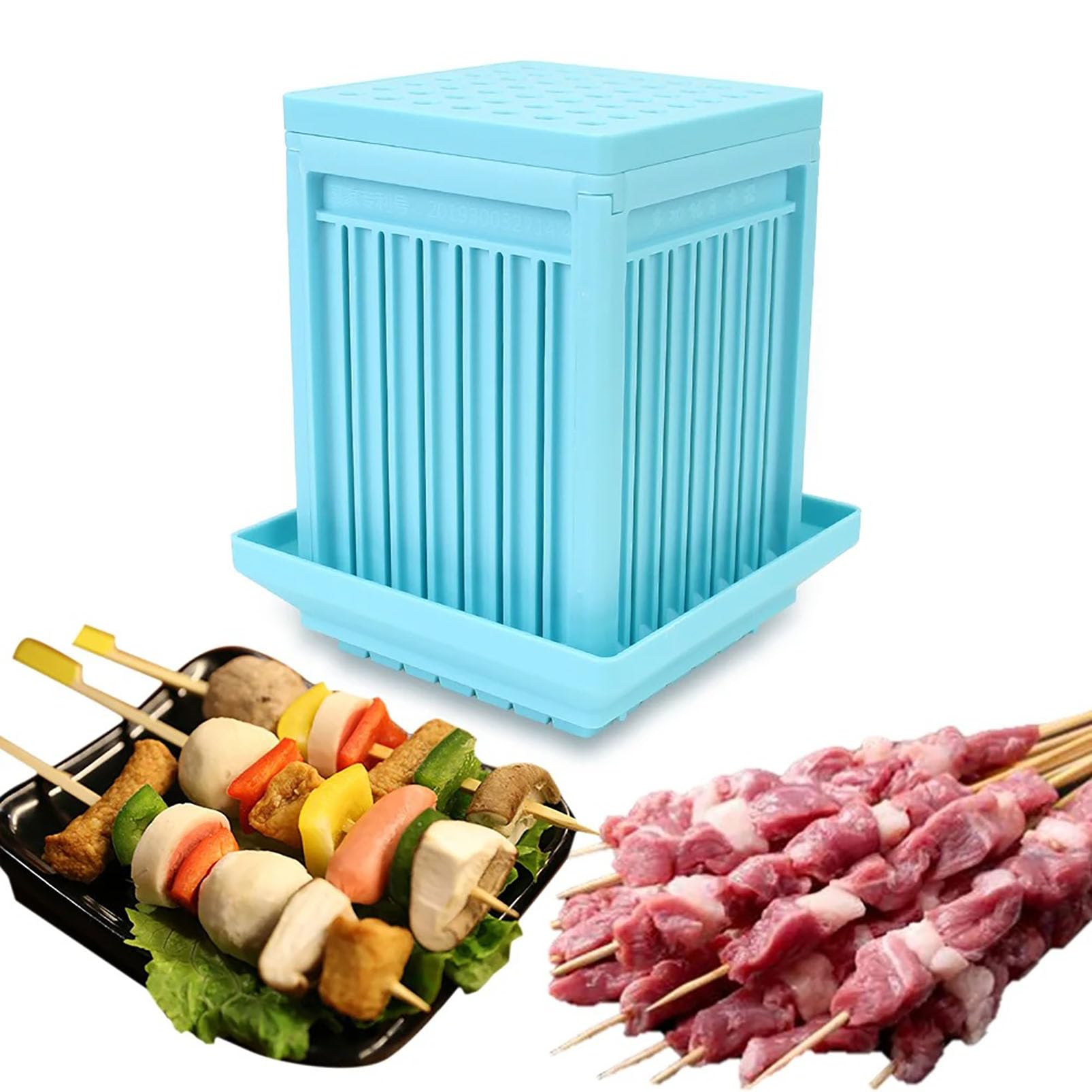Macchina Per Spiedini a 49 Fori, Accessori Per Barbecue Per Verdure Macchina Per Kebab, Strumento Per Creare Spiedini Per Barbecue Per Cucina, Macchina Per Scatole Per Traverse Per Barbecue
