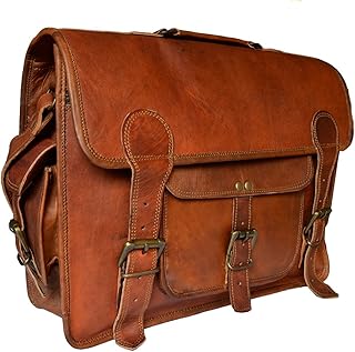 Madosh, Borsa per fotocamera vintage in vera pelle Borsa a tracolla per laptop Borsa da viaggio per uomo Borse DSLR