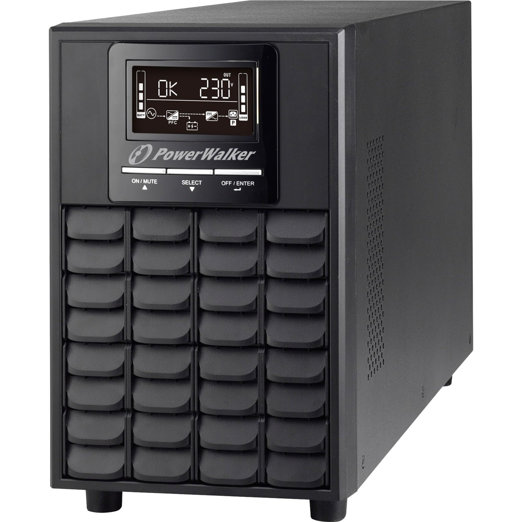PowerWalker VFI 1500 CG PF1 Double-Conversion (en Ligne) 1500 VA 1500 W 4 Sortie(s) CA