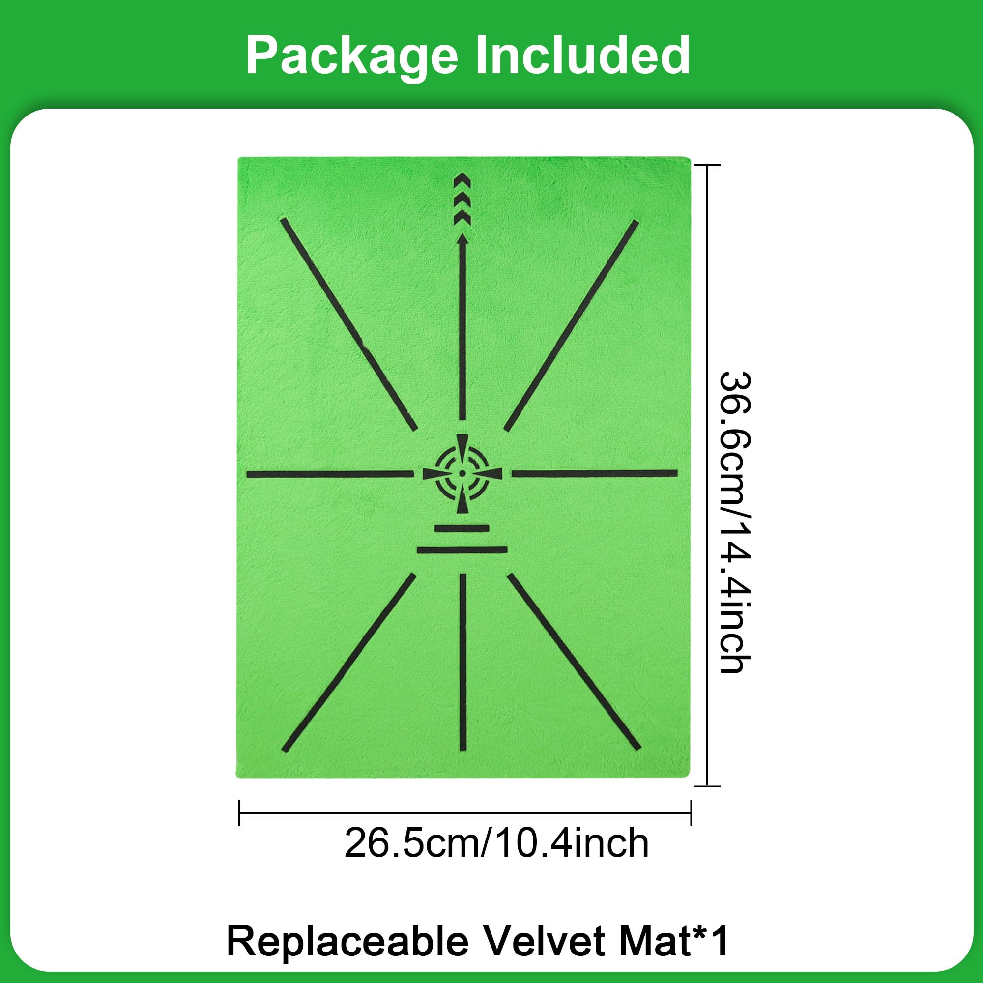 TROLLBIRD Golf Hitting Mat Golf Training Accessories for Swing Path Feedback Only The Replaceable Velvet Mat for 12.6