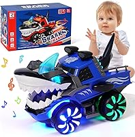Vista 1 de Juguete de Camión Monstruo Tiburón para Bebé Niño, Juguete de Coche Tiburón que se Ilumina con Sonidos de Mordidas y Movimientos, Juguetes de Camión