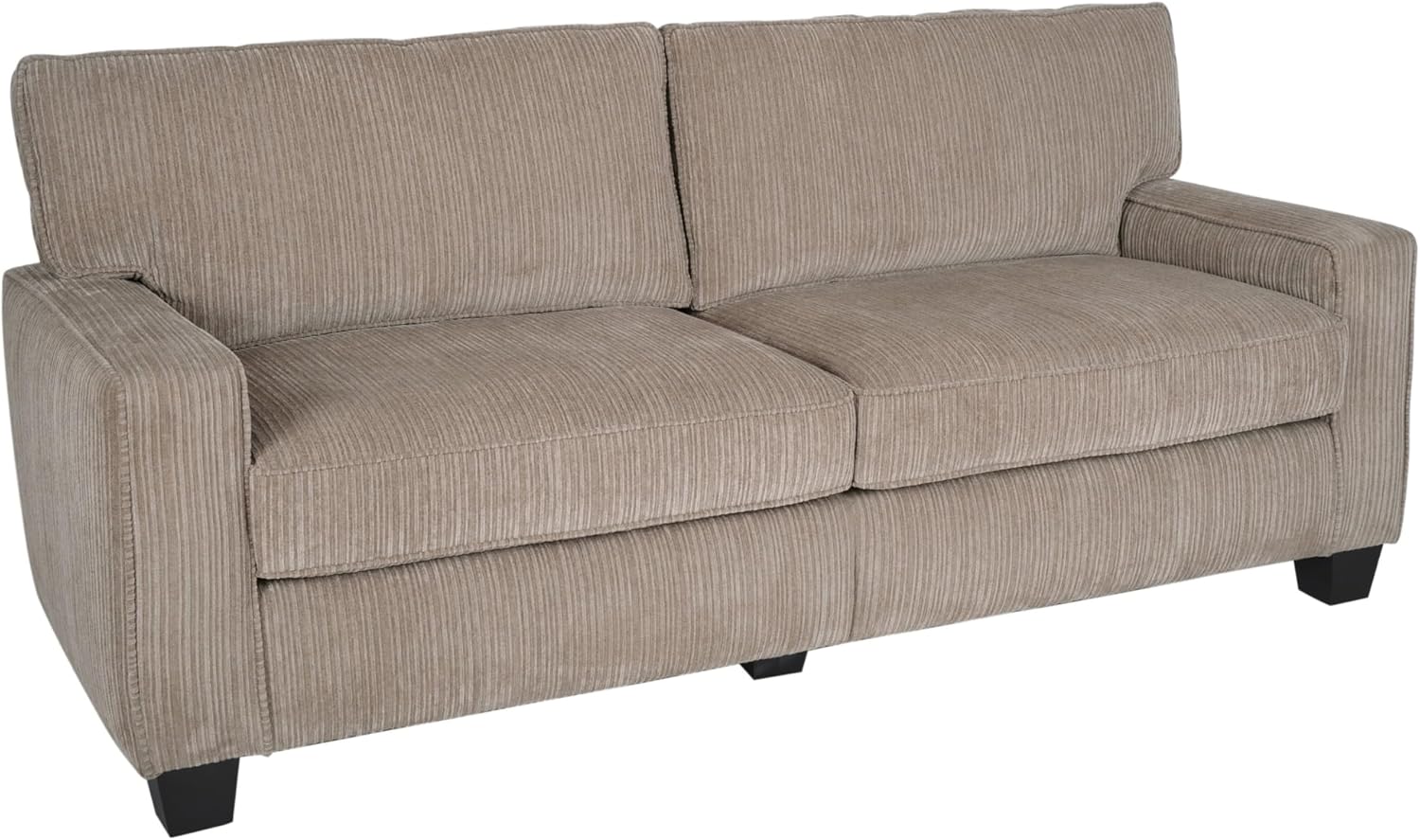 Beige Linen 78" Sofa with Removable Cushions
