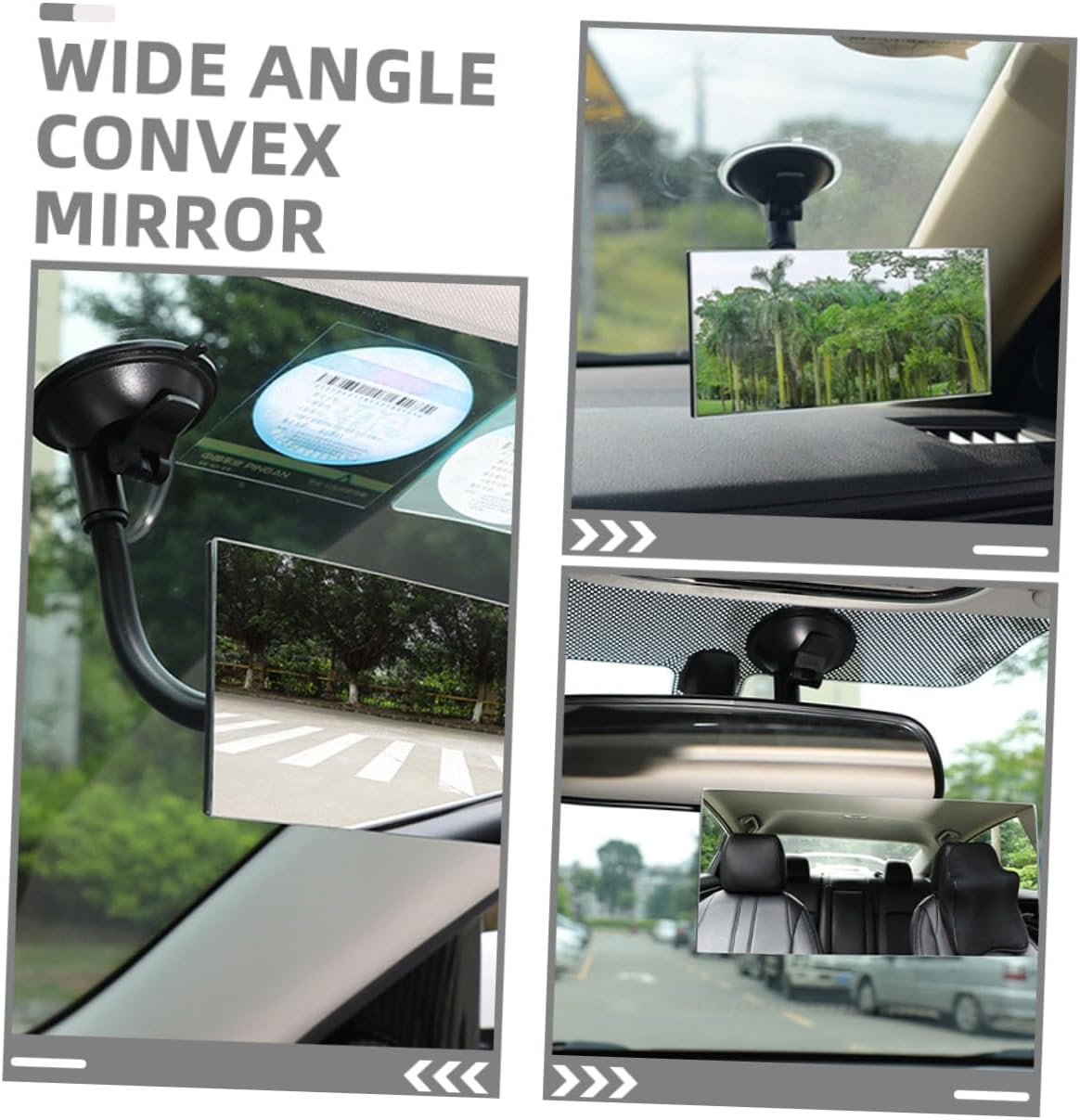 2pcs Car Rearview Mirror with Suction Cup Universal Rear View Mirror for Safety for Rear Facing Seats