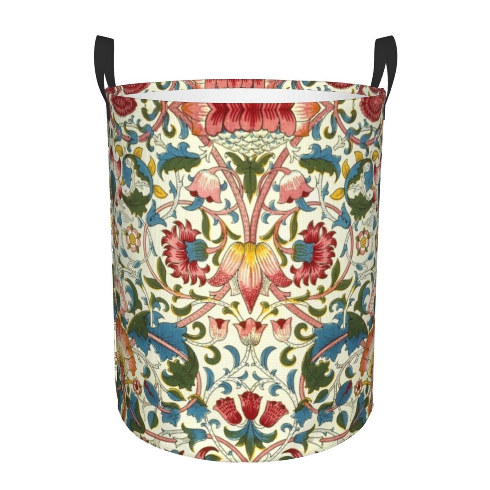 Fabric laundry hamper Laundry Basket Collapsible Floral Textile Pattern Hamper Organizer Storage Bins for Family(Color16,50x40 cm)