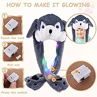 Vista 24 de Sombrero de animal para disfrazarse, fiesta de cosplay, Navidad, vacaciones, lindo gorro con solapa para niños y adultos