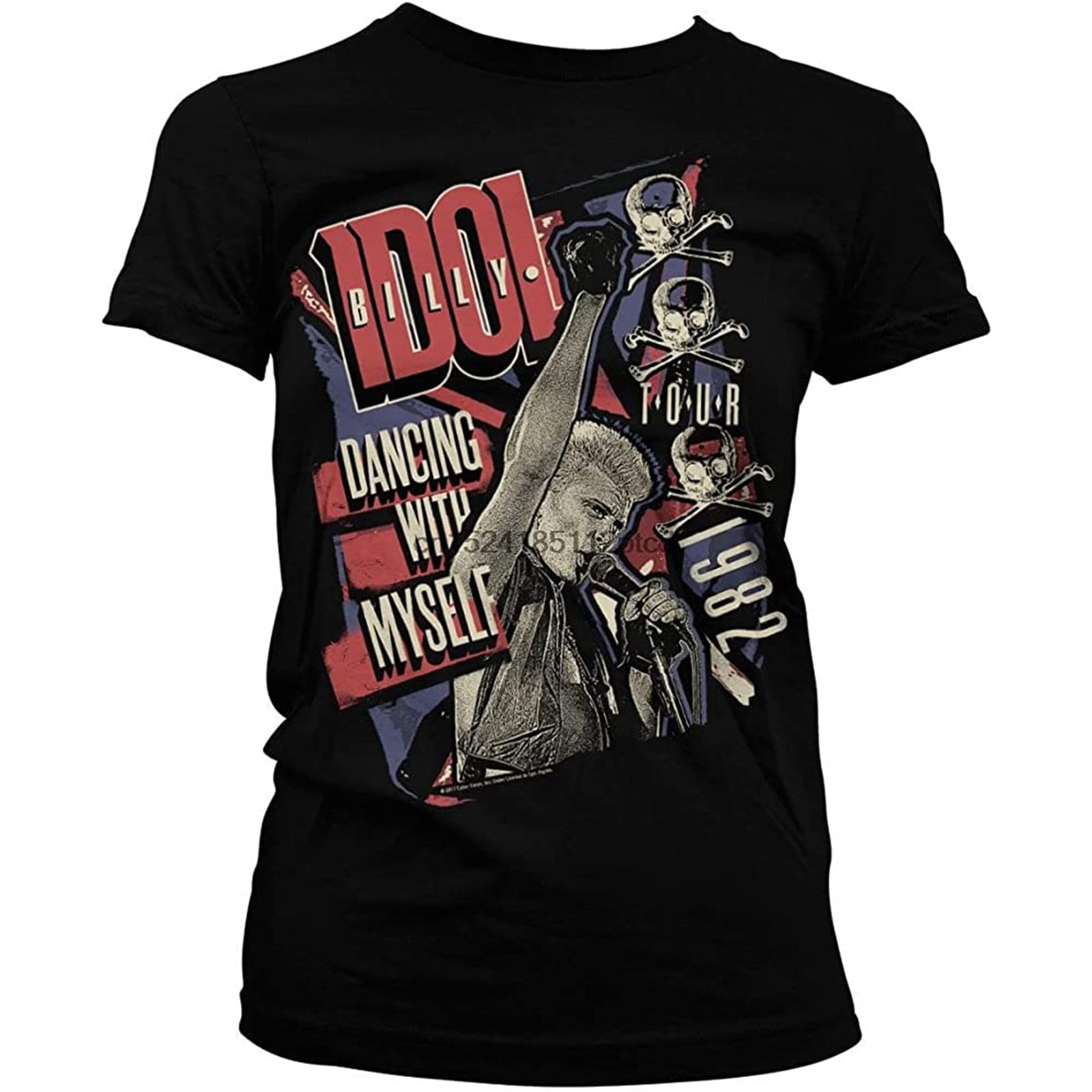 Billy Idol - Dancing with Myself Tour Mens T-Shirt Black M
